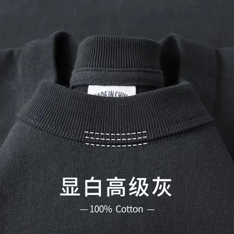 Heavyweight Avocado Green Brushed Cotton Short Sleeve Summer T-Shirt