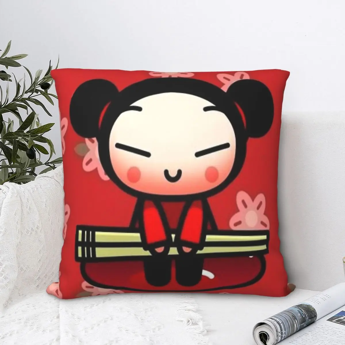 Pucca Hug Federa Zaino Cojines Divano Fai Da Te Stampato Auto Federa Decorativa