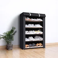 6/8/10Layers Dustproof Shoe Cabinet Multilayer Minimalist Nonwoven Shoe Rack Organizer Home Furniture Space-saving Organizer 5