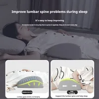 Lumbar Support Pillow for Sleeping Washable Bolster Pillow Ergonomic Waist Pillow for Office Chair Woman Couch Car Seat Pregnant 2