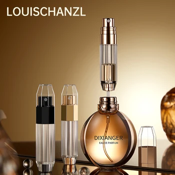 Louischanzl travel perfume bottles refillable perfume bottle Octagonal transparent portable sprayer Empty bottle 5ml mini bottle