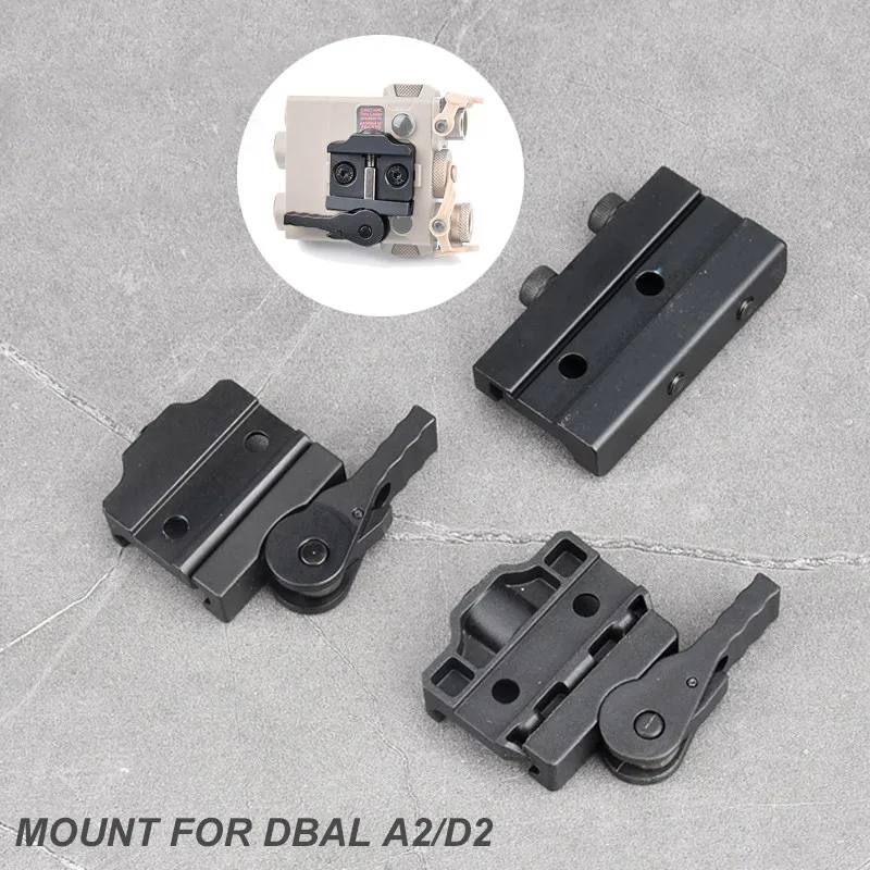 

Airsoft DBAL A2 D2 крепление QD Base Быстрая Установка Удаление металла пластик подходит 20 мм рельсы для DBAL PEQ монтажные сиденья лазерные аксессуары