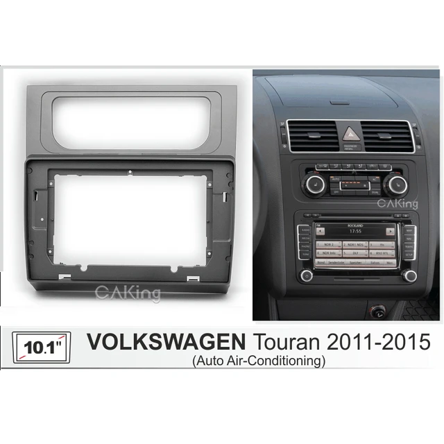 10.1 Inch Car Fascia Radio Panel For Volkswagen Vw Touran 2010-2015 (auto  A/c) Facia Dash Kit Install Adapter Bezel Console Trim - Fascias -  AliExpress