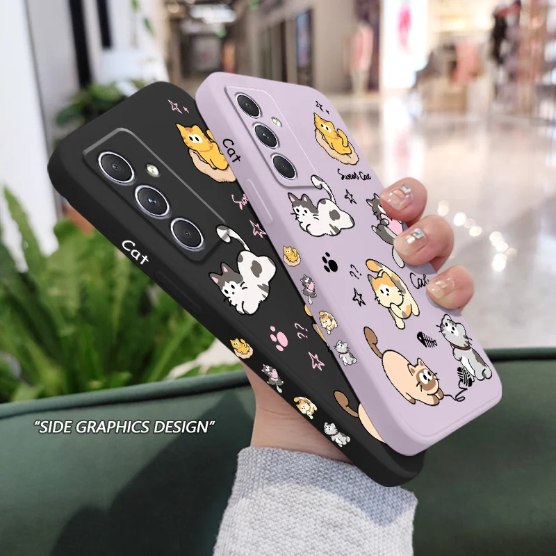 Charming Cat String Ball Phone Case for Samsung Galaxy - Durable Protective Cover with Cute Design