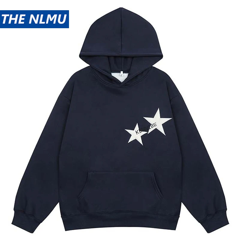 

2023 Hip Hop Hoodie Sweatshirt Star Patchwork Hoodies Cotton Men Hooded Pullover Streetwear Vintage Harajuku Sweat Shirt Y2K