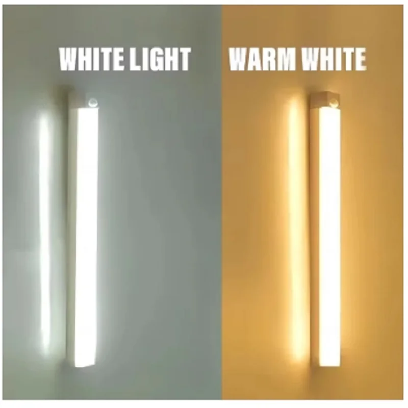 LED Motion Sensor Light Wireless LED Night Light Type C Rechargeable Cabinet Wardrobe Lamp Staircase Backlight For Kitchen