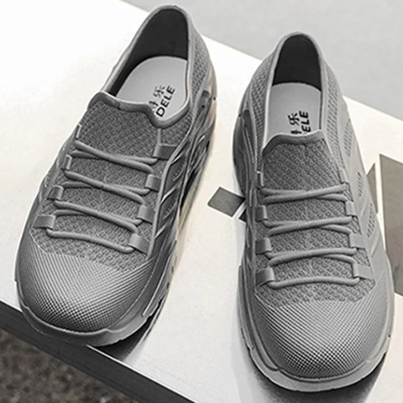 New Rain Boots Flat Waterproof Wear-resistant Kitchen Car Wash Work Outdoor Male Sneakers Men's Light Fishing Shoes_voghion.com