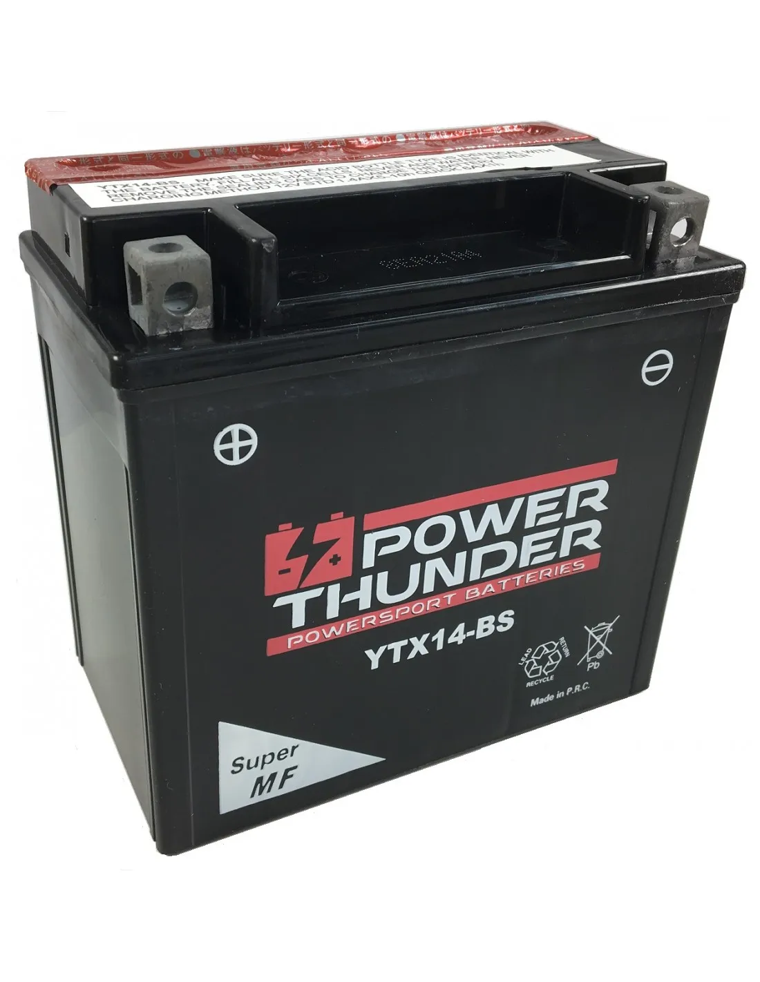 Power Thunder Battery Batterie Ytx14-Bs Power Thunder