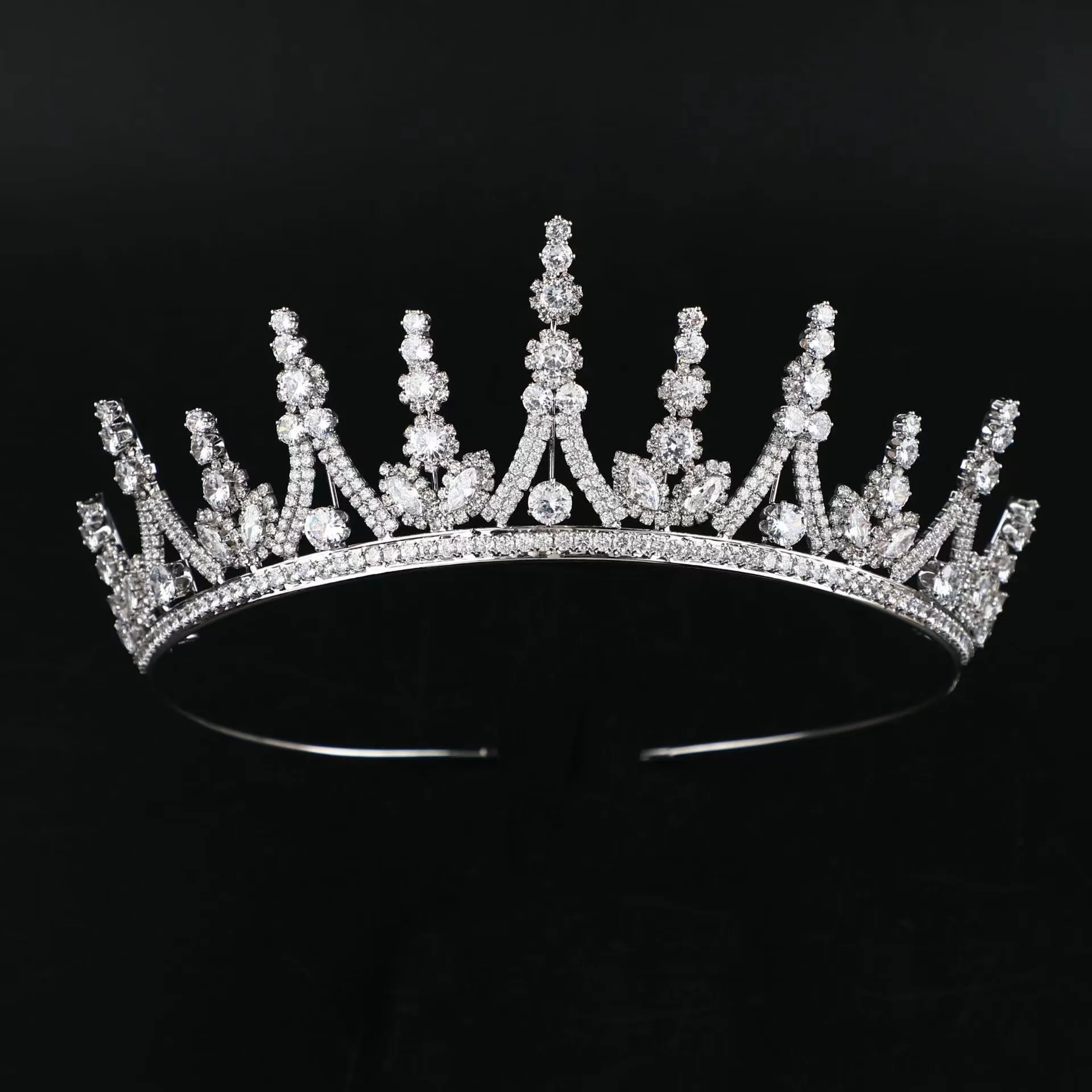 

EYER Luxury Wedding Bands Zircon Bridal Tiaras Jewelry Headwear Women Crown Diadem For Pageant Party Banquet Jewelry Accessories