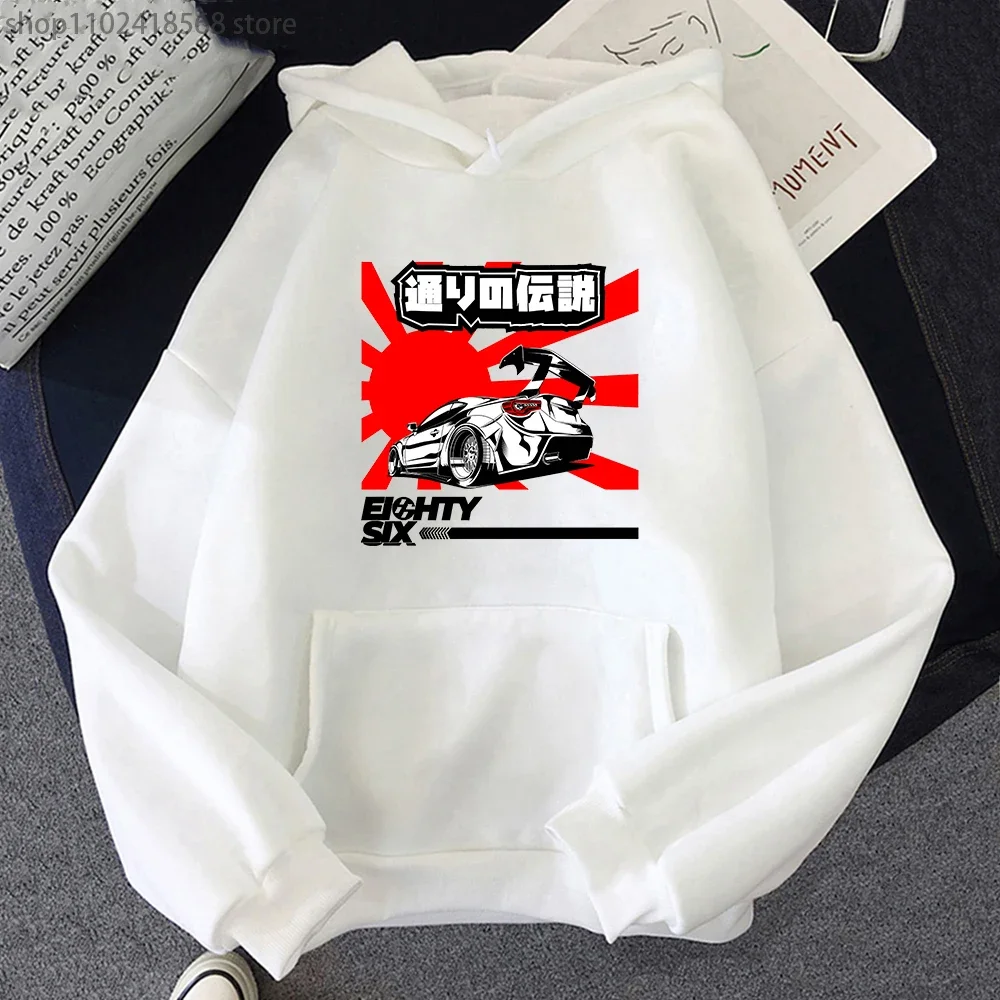 Japanese Anime Initial D Drift Hoodie Manga AE86 Hoodies Sweatshirt Trend Mens Clothes Hip-Hop Tops Male Crewneck Streetwear