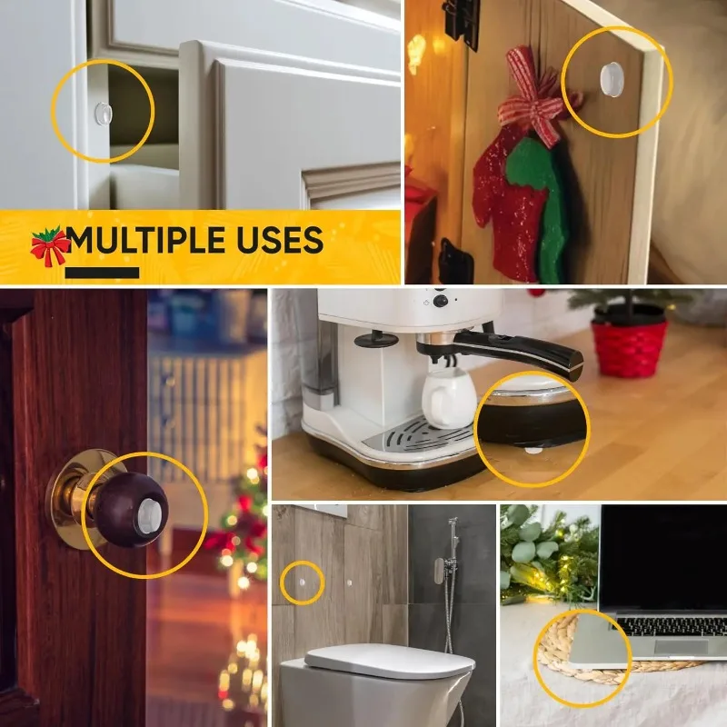 Self-Adhesive Clear Door Stop Rubber Damper Cabinet Bumpers Silicone Furniture Dots Cushion Protective Pads