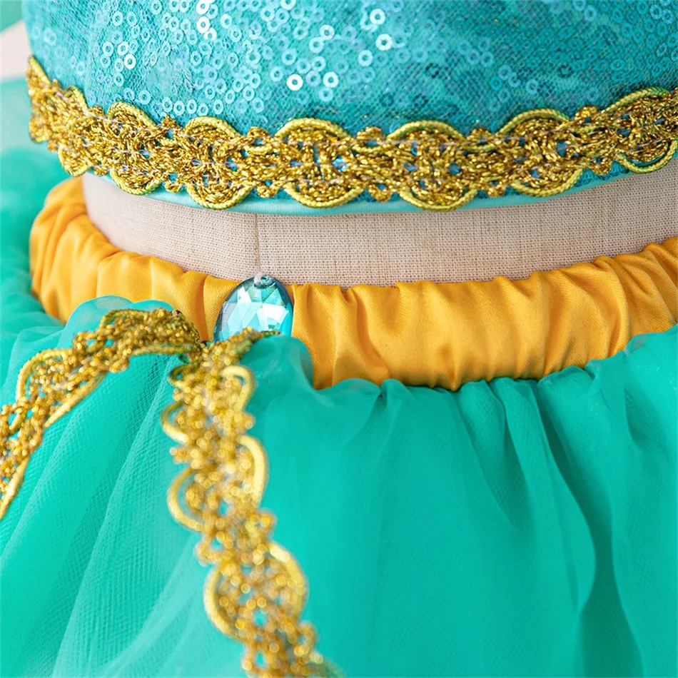 Baby Girls Jasmine Belle Mermaid Cosplay Princess Dress Kids Halloween  Costume Birthday Ball Gown Carnival Party Clothes - AliExpress 1501