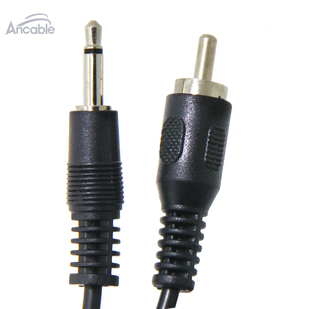 Rca Male To 3.5mm 1/8" Monaural Mini Mono Male Plug Jack Connector