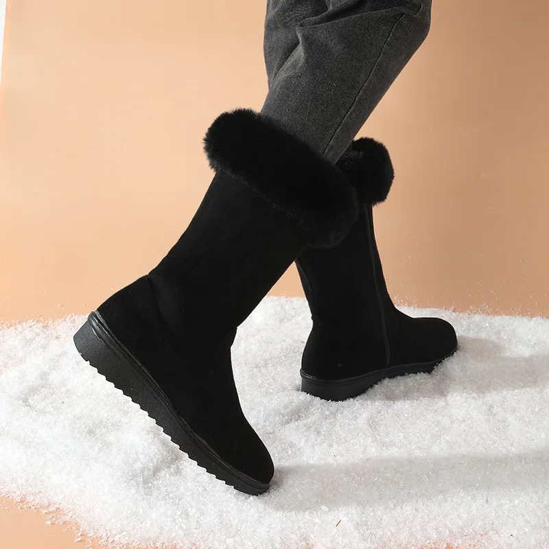 Winter sneeuwlaarzen voor dames gevoerd warm met ritssluiting_voghion.com
