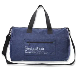 Bolsa de viaje Oxford plegable, bolsa de lona impermeable de gran capacidad para fin de semana, bolso de ropa, organizador de equipaje, paquete de accesorios, artículos