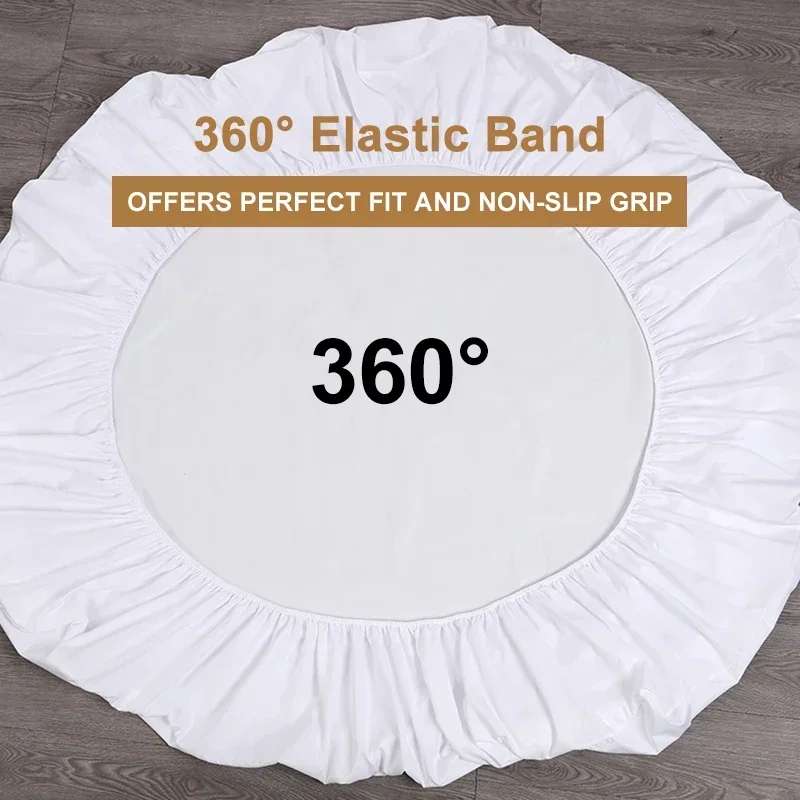 100% Waterproof Mattress Covers Protector Adjustable Non-slip Bed Fitted Sheet With Elastic Band for Queen King 90/120/160/200 2
