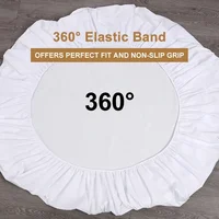 100% Waterproof Mattress Covers Protector Adjustable Non-slip Bed Fitted Sheet With Elastic Band for Queen King 90/120/160/200 2