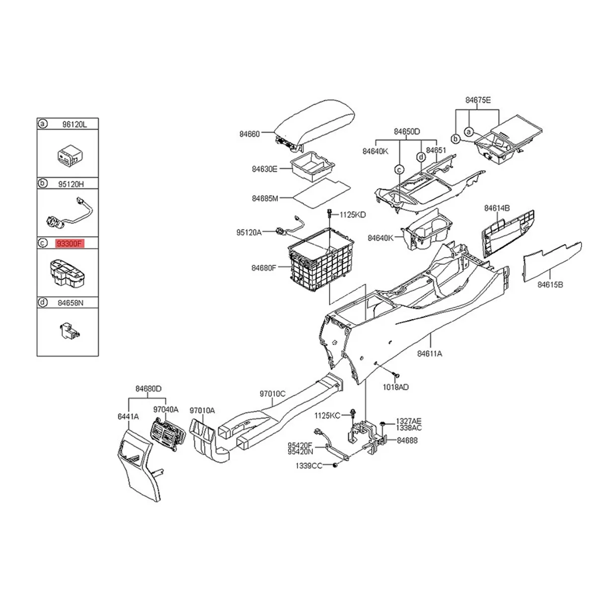 933003RBB0 Car Electronic Handbrake Button Steering Wheel Heating Switch for Kia K7 Cadenza 2013- 93300-3RBB0