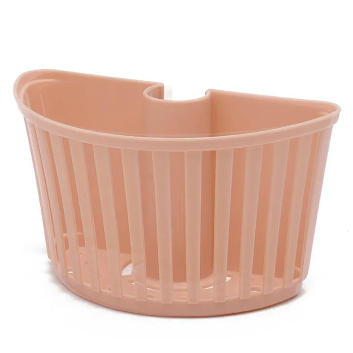 New Small Drain Storage Basket Buttonable Kitchen Sink Plastic Sponge Rack Bathroom Nozzle Pipe Storage