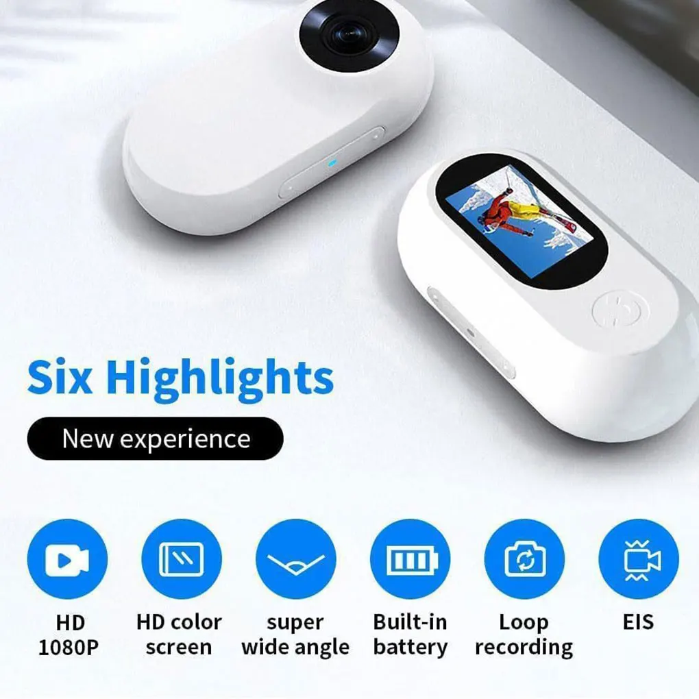 Pet Collar Camera USB Rechargeable HD 1080P LCD Display Lightweight Pet Sport Camera Support Video and Photo Function for Cats