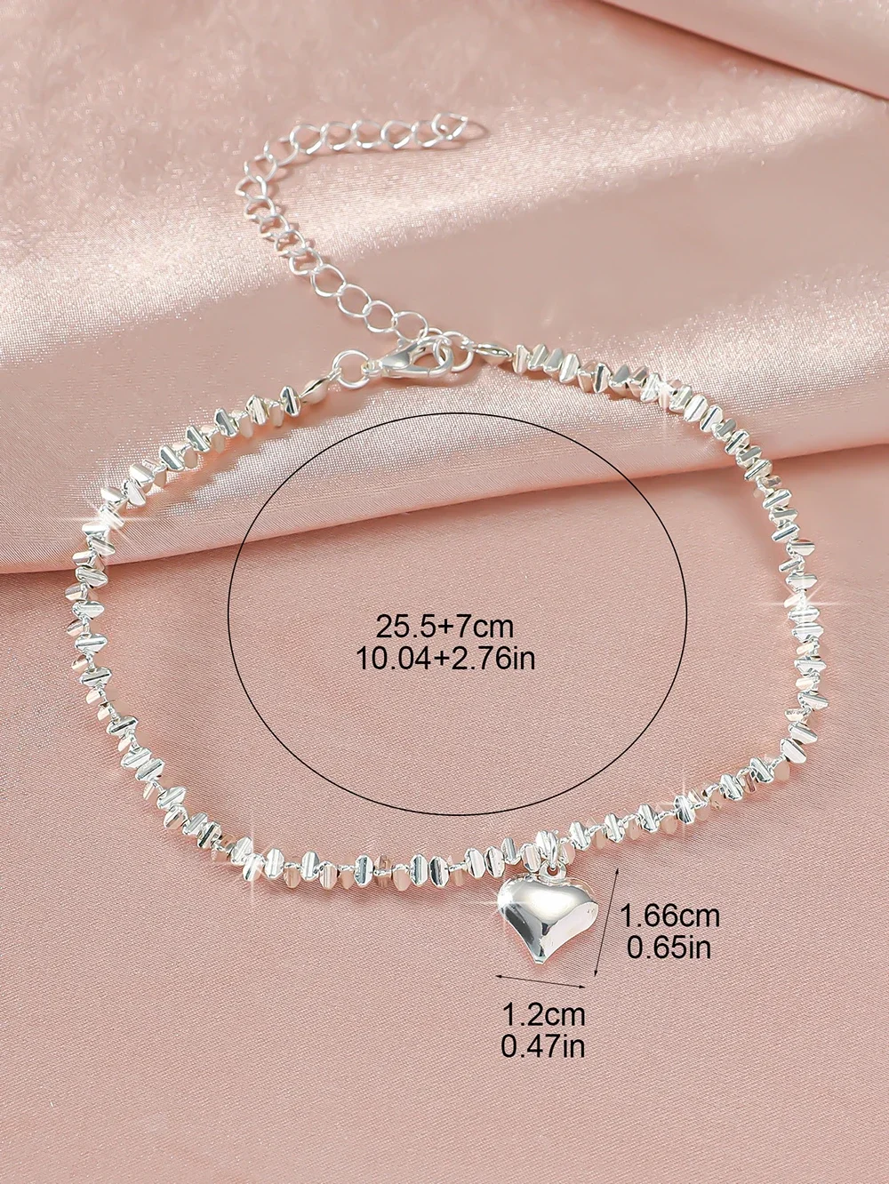 Elegant Silver Colour Pendant Anklet for Women