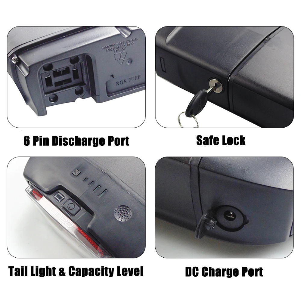 DEHAWK Lithium-ion Replacement Battery Pack 36V 13Ah 468Wh 20Ah 720Wh For 250W 350W 500W NCM HAMBURG MUNICH City E-Bike