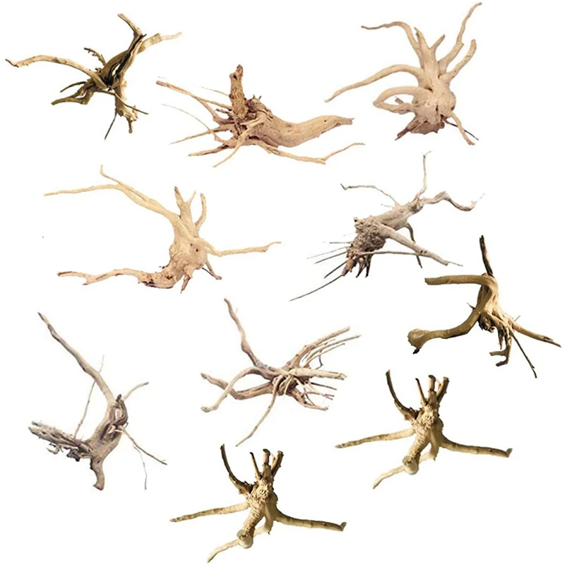 

Mini Driftwood For Aquarium Natural Wood Branches Fish Tank Decorations Reptiles Tree Trunk Driftwood Assorted(30 Pack)