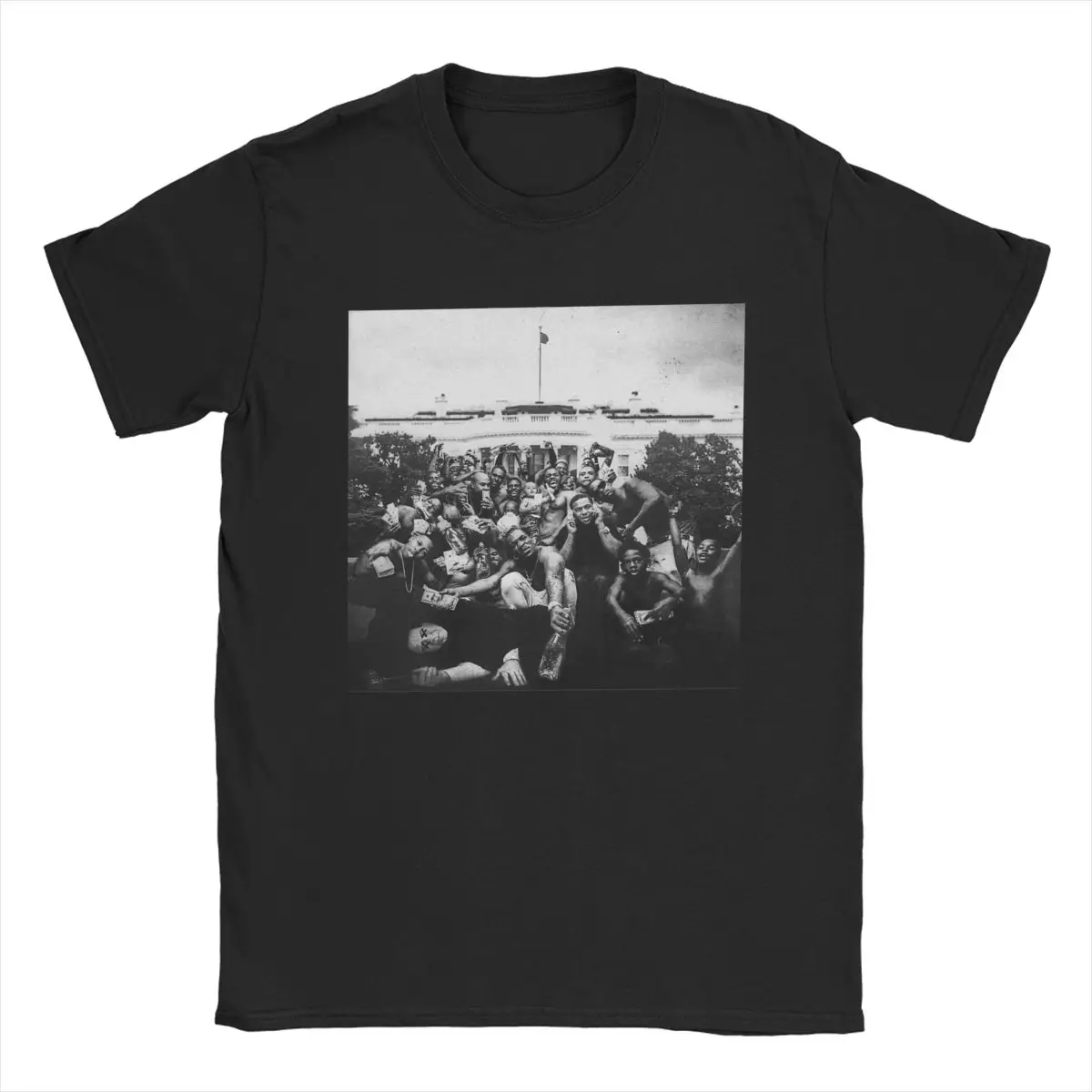 

Хипстерские футболки для мужчин с принтом "Бабочка кэндрика Ламара", 100% хлопок, футболки с коротким рукавом, классическая одежда