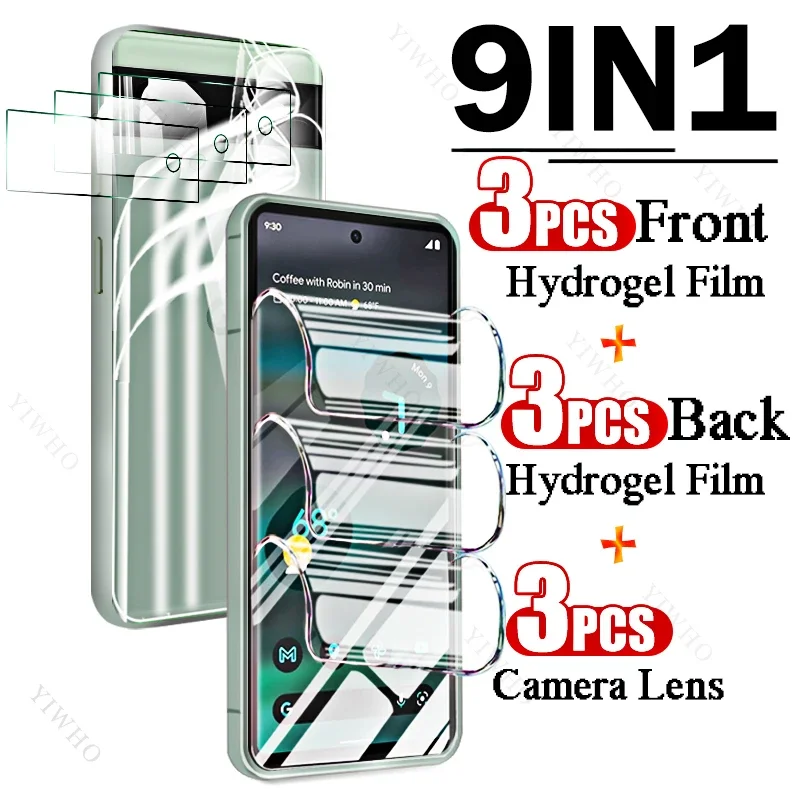 9 In1 Full Cover Anteriore Posteriore Hydrogel Film Per Google Pixel 6A Proteggi Schermo Per Impronte Digitali Per Google Pixel 6 A Obiettivo Della Fo