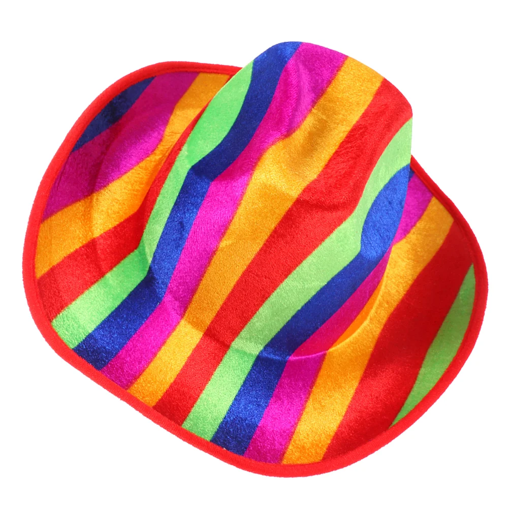 

Colorful Rainbow Hat Decorative Hat Pride Hat for Carnival