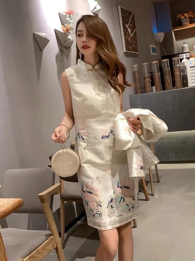 Chinese New Year Tradition Design Women Lady Clothing Suitset