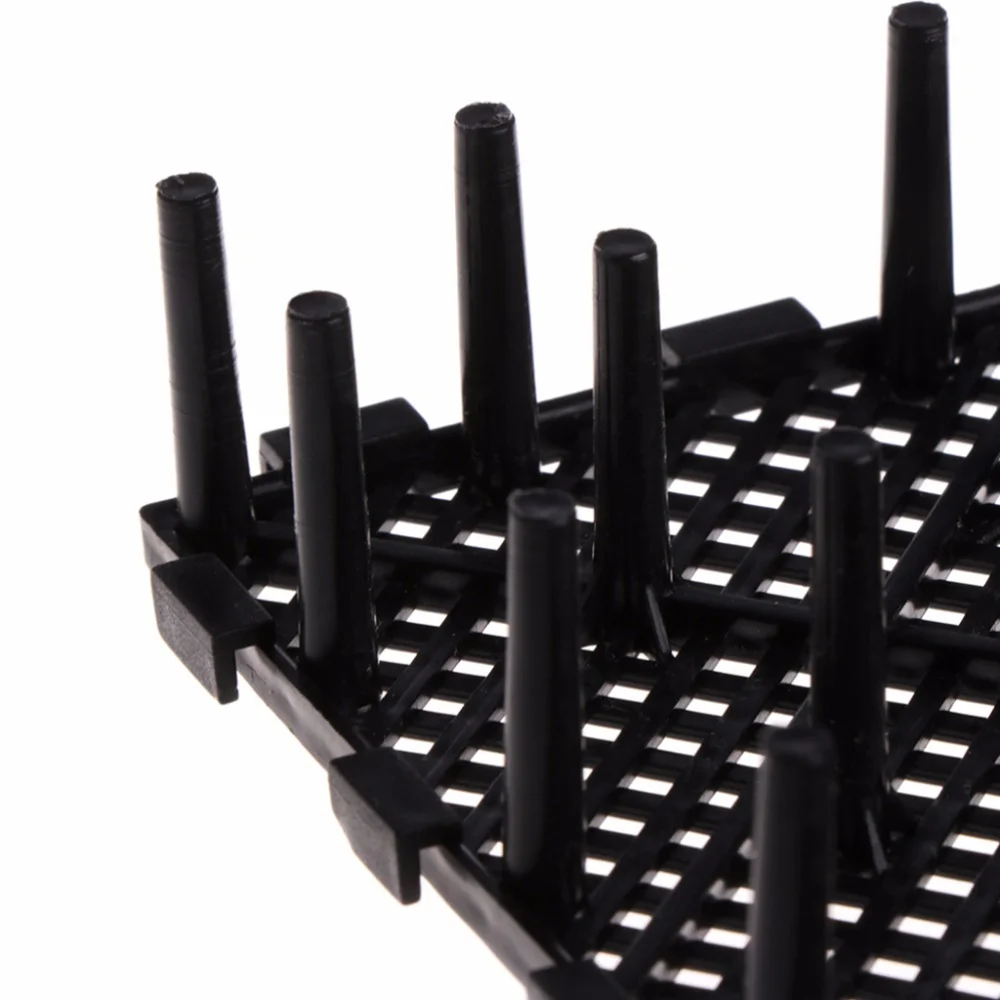 10/20Pcs PVC Plate Blackflat Black Gravel for Landscaping Black Aquarium Sand Aquarium Divider 10 Gallon Fish Tank Gravel 4