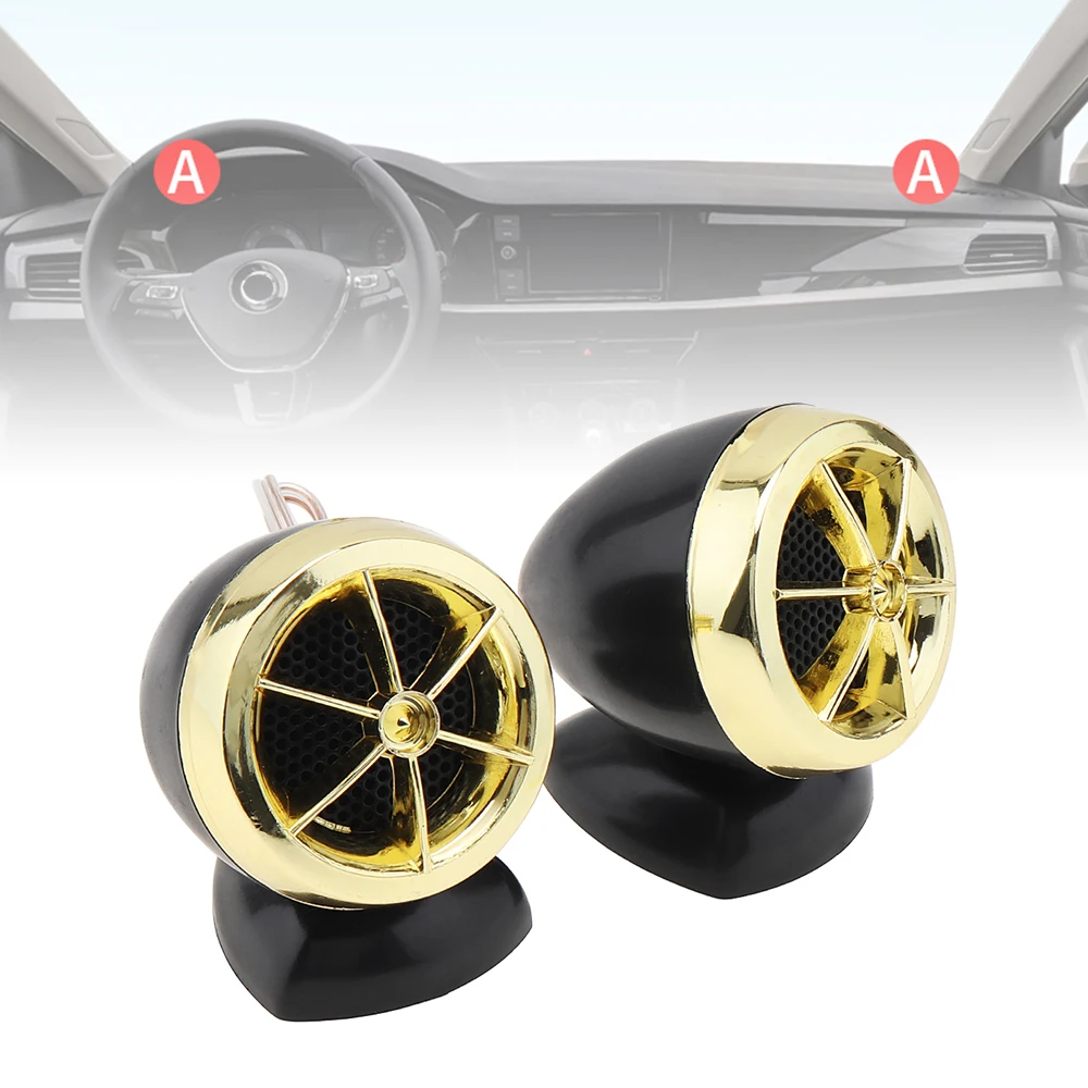 2pcs Universal 1200W Car High Speaker Dome Tweeter with 3 Color Optional Dome Tweeter Speaker Sysyem