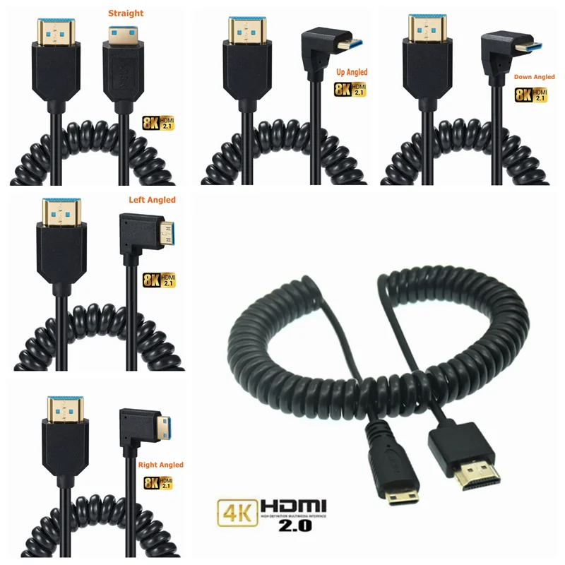 Mini Hd A Hdmi Compatibile Spring 2.1 Supporto 8K 4K 120Hz 48Gbps Hdr Hdcp 5K Per Fotocamera Tablet Nuc Kit Proiettore Tv Cavo 1M