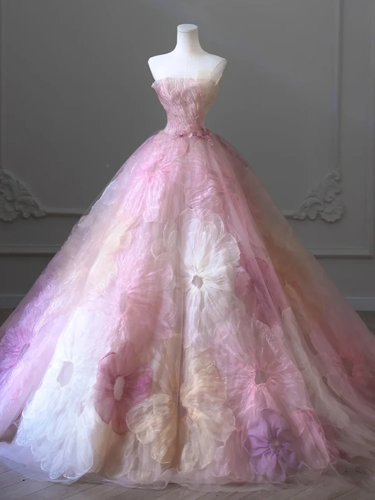 

Pink Evening Dress Women's Elegant Light Luxury Minority Art Exam Host Bride Toast