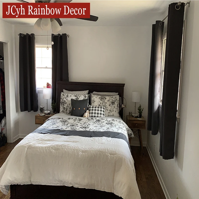 Modern Blackout Short Curtains for Living Room Bedroom Blinds Curtain for Kitchen Window Treatments Opaque Ready-made Drapes - Image 3