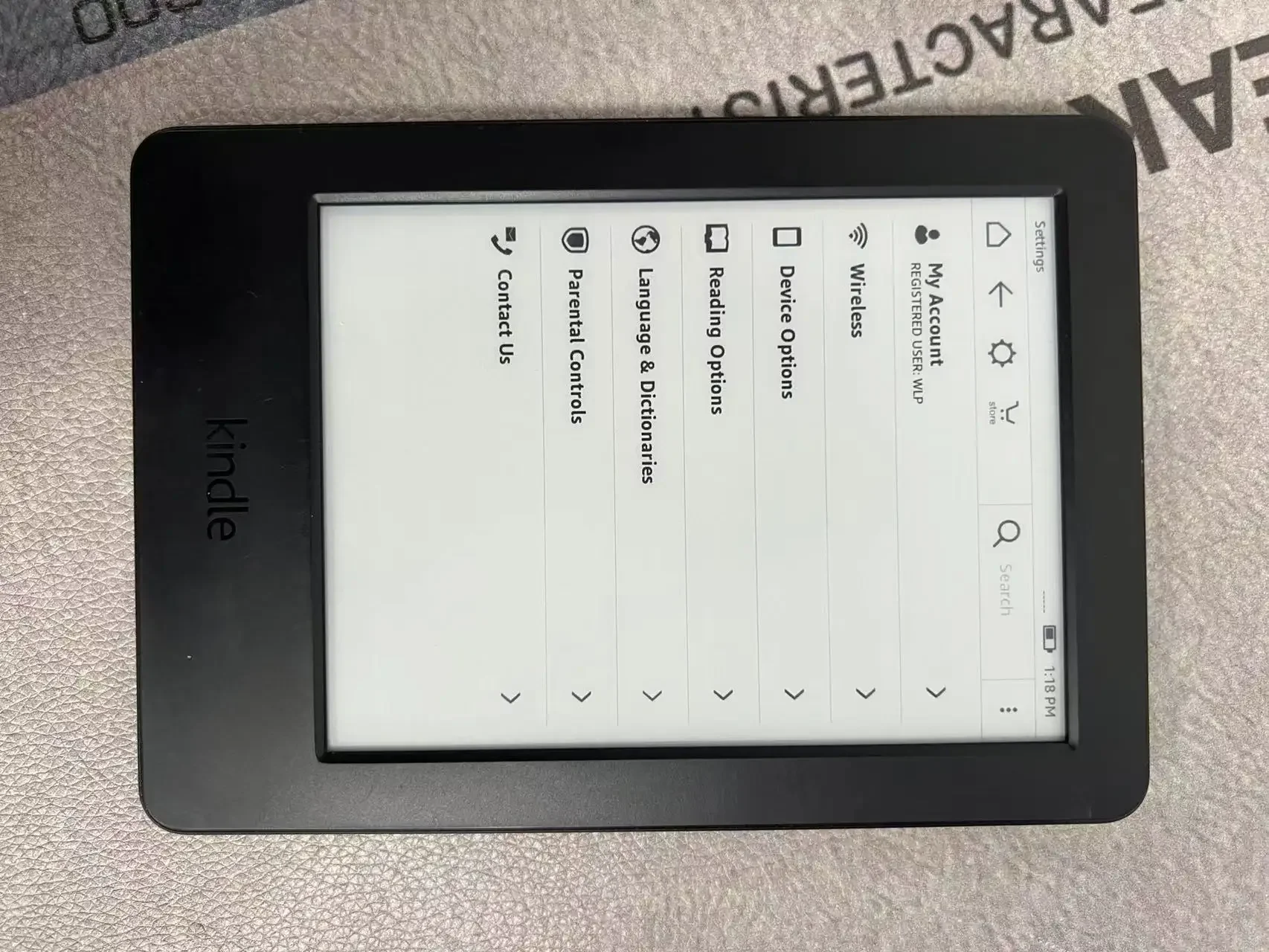 Kindle 7th E-Book Readers 6" Without Backlight Registerable Account EBook E-ink Screen WIFI Connection and Multiple Languages