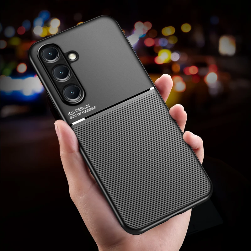 Deluxe Leather Magnetic Phone Case - Matte Anti-Slip Finish