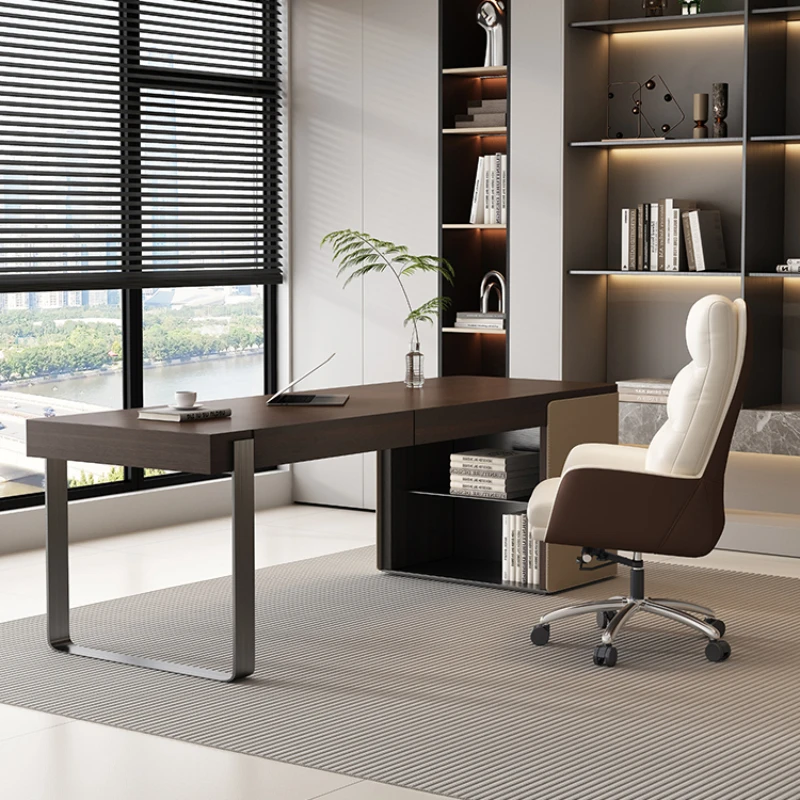 Conference Modern Office Desks Work Executive Luxury Black Office Desks Laptop Storage Tisch Oficina Office Furniture WN50OD