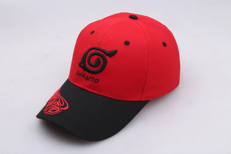 Japanese Anime Akatsuki Cosplay Baseball Cap for Men Women Cartoon Red Cloud Embroidered Snapback Cap Outdoor Sports Hip Hop Hat