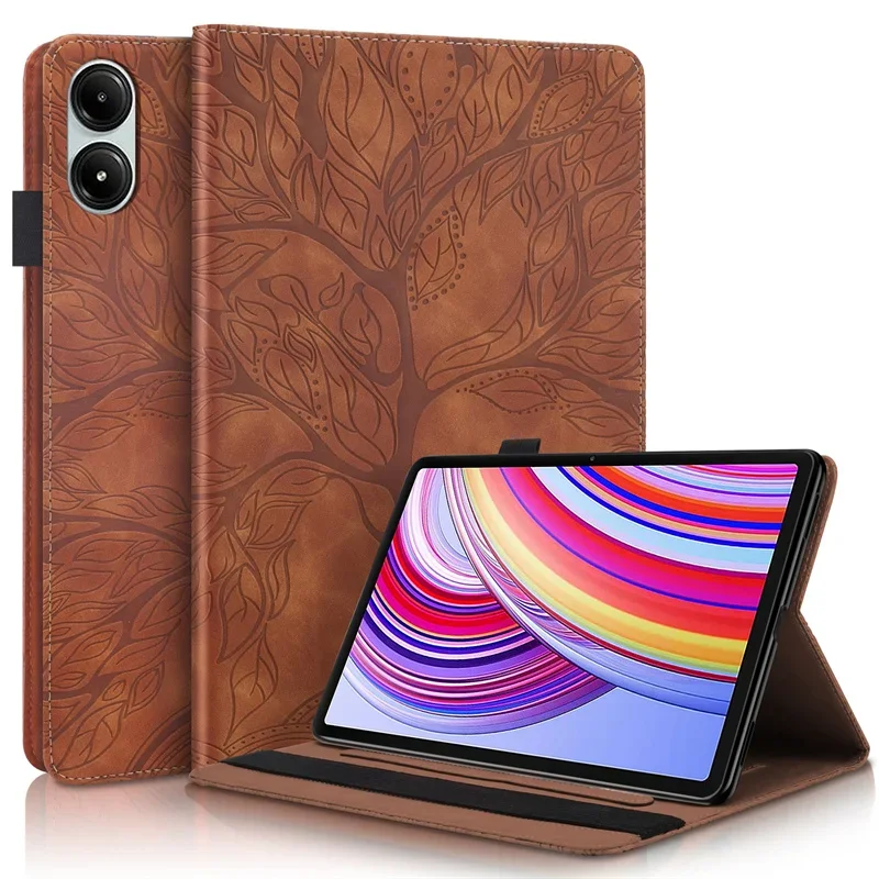 Embossed Tree PU Leather Wallet Flip Cover