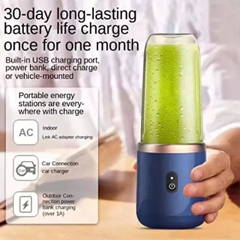 Portable Electric Blender 6 Color 400ml Travel Juicer