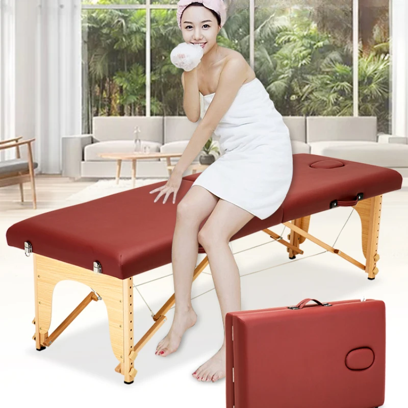 Face Beauty Massage Table Physiotherapy Portable Home Folding Massage Table Adjust Comfort Camilla Masaje Salon Furniture QF50MT