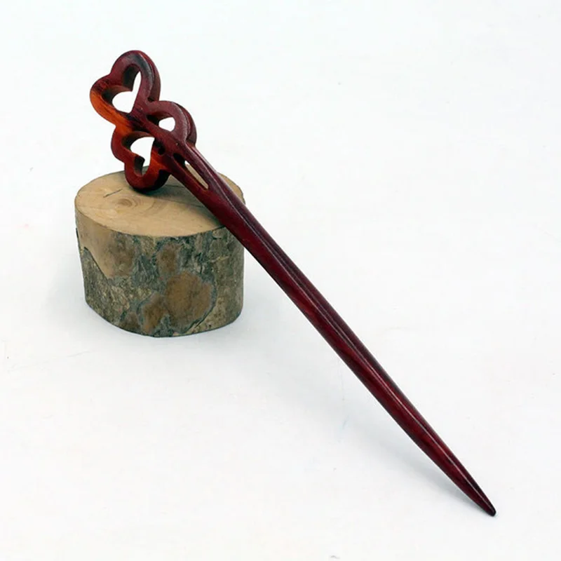 Handgemachte Haarnadel Aus Rotem Sandelholz – Traditionell Chinesisch, 17–18 Cm, Für Langes Haar