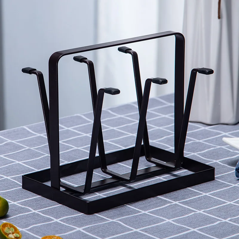 Cup Hanging Drying Shelf Upside Down Drainer Bottle Storage Rack Wine Glass Rack Kitchen Tabletop Drain Cup Holder Accessories 3