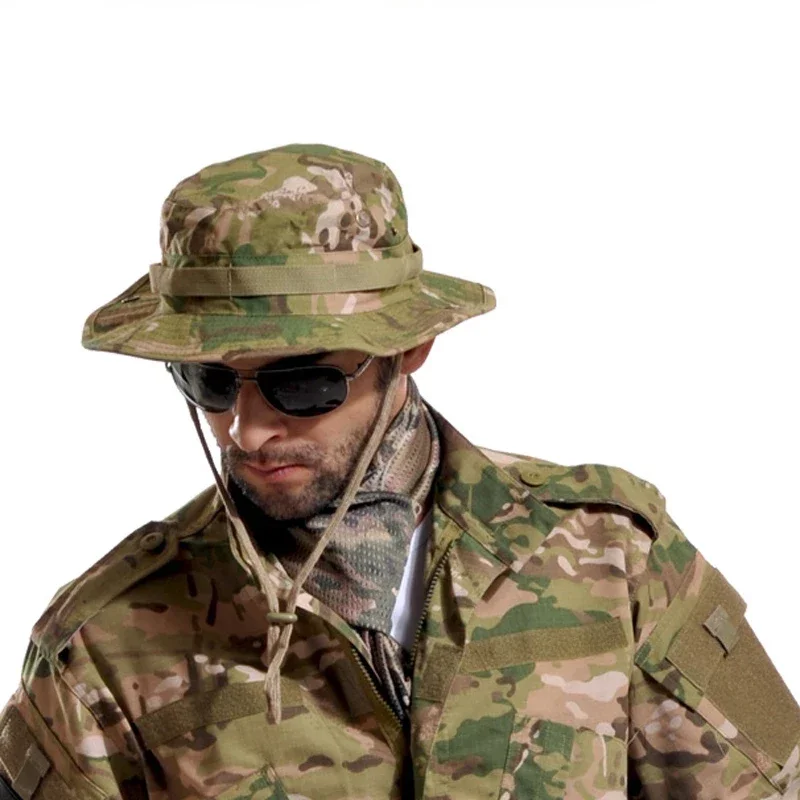 Tactical Hat Boonie Hat Cap Wargame Sports Fishing Hunting Multicam Airsoft Sniper Men Bucket Hats Sun