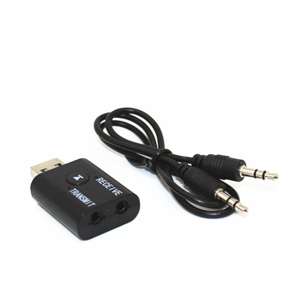 미니 3.5mm AUX USB 오디오 송신기 수신기 음악 스테레오 블루투스 호환 동글 무선 어댑터 TV PC 헤드폰용