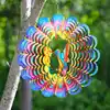 Hummingbird Wind Spinner 3D Metal Kinetic Wind Chime Hanging Unique Garden Decor Bird Wind Catcher for Outdoor Yard Art Ornament 2