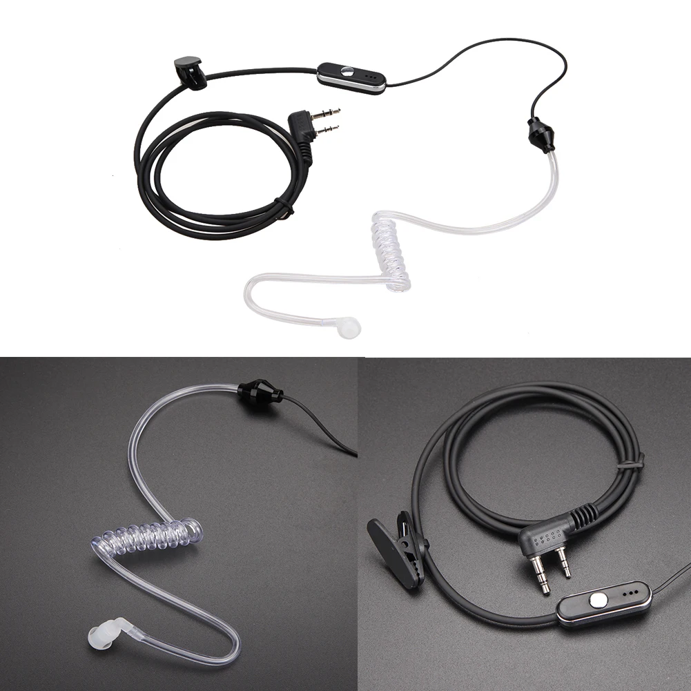 Plastic Headphone 2 Pin Acoustic Tube Practical Earphone Walkie Talkie Headset PTT MIC Accessories for Baofeng Retevis Radios 2