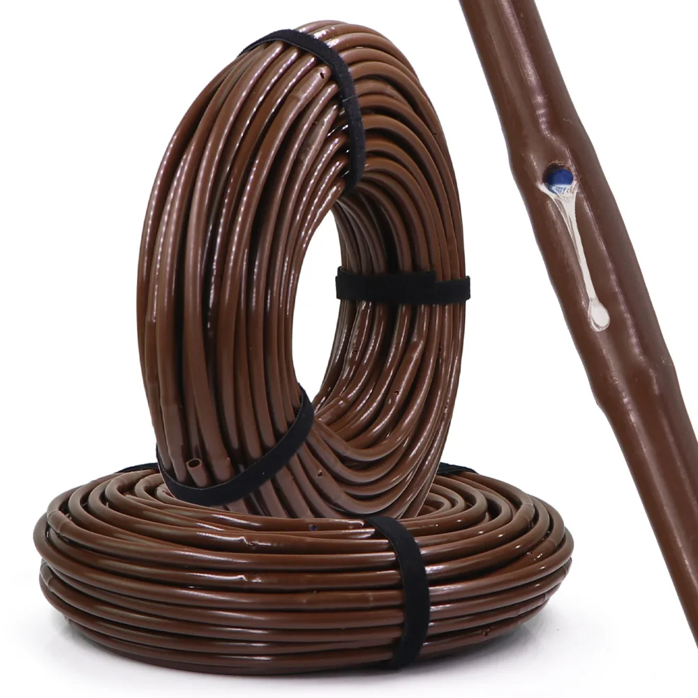 1/4" 4/6mm Brown PE Hose Drip Emitter for Garden Greenhouse Watering Lawn Agricultural Irrigation Watering Dripper Spacing 25cm